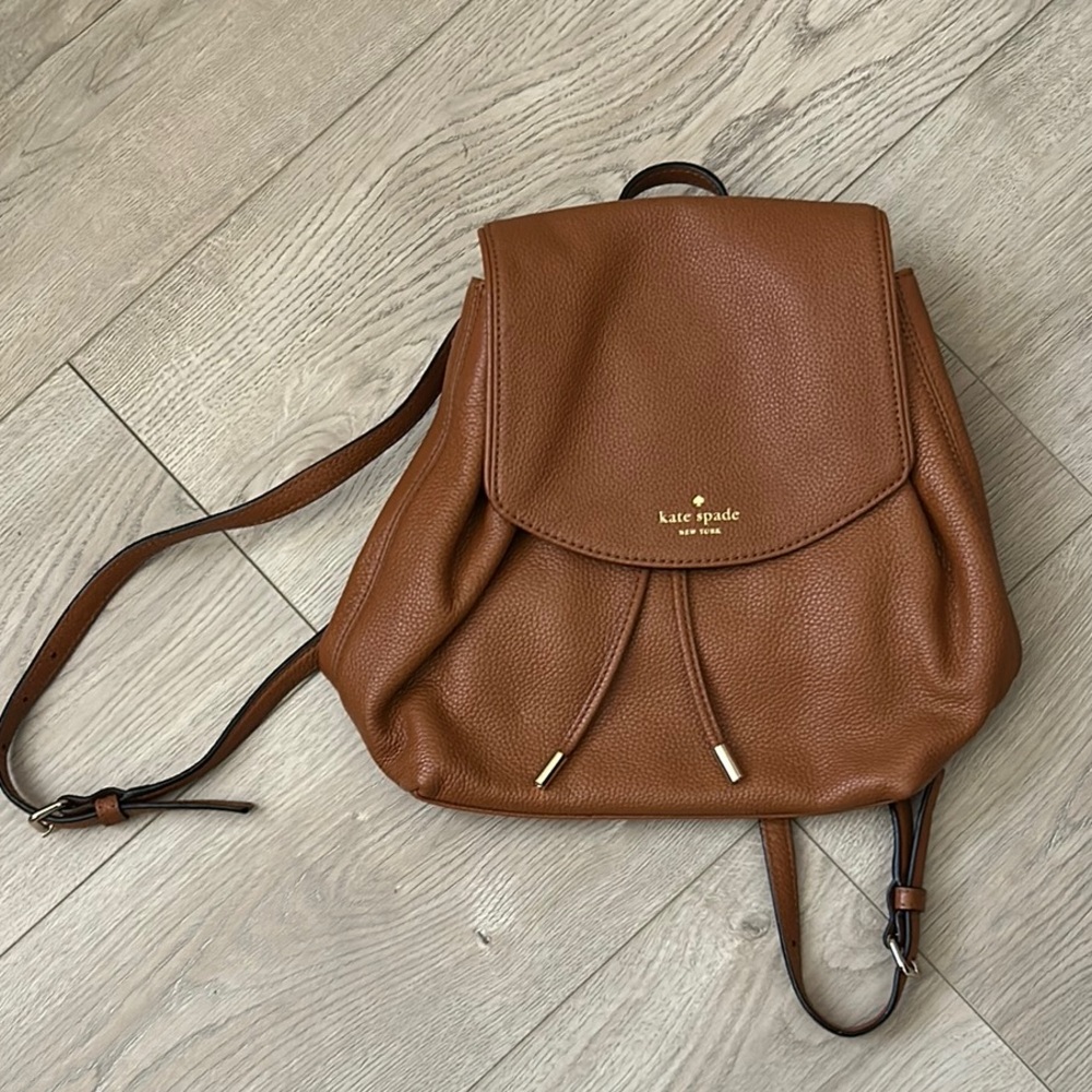 Kate Spade Tan Leather Backpack